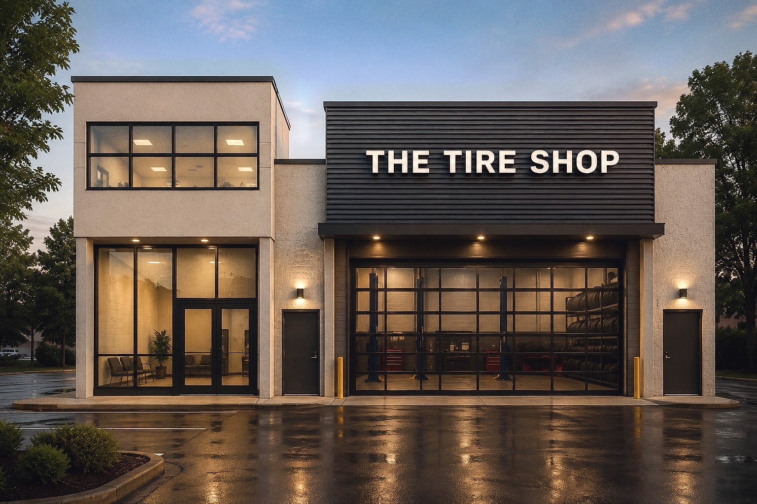 Design rendering of Tire shop in Woodland Hills, California — view 3