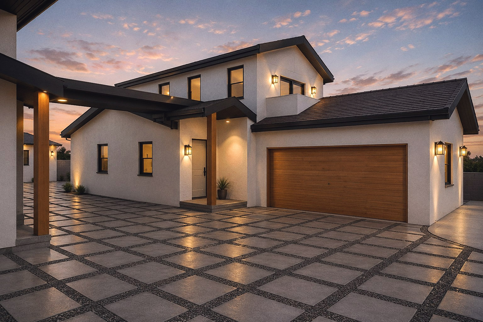 Design rendering of Modern farmhouse in Woodland Hills, California — view 3